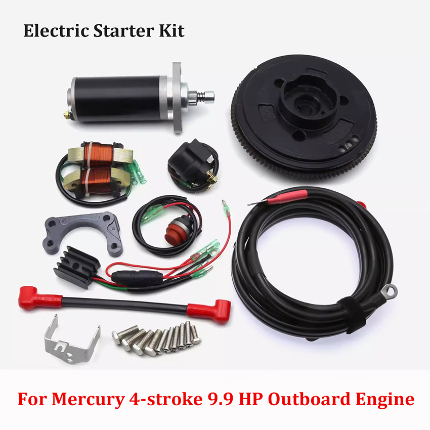 Outboard Motor 9.9Hp 4 Stroke - Outboard Engine Electric Starter Kit For