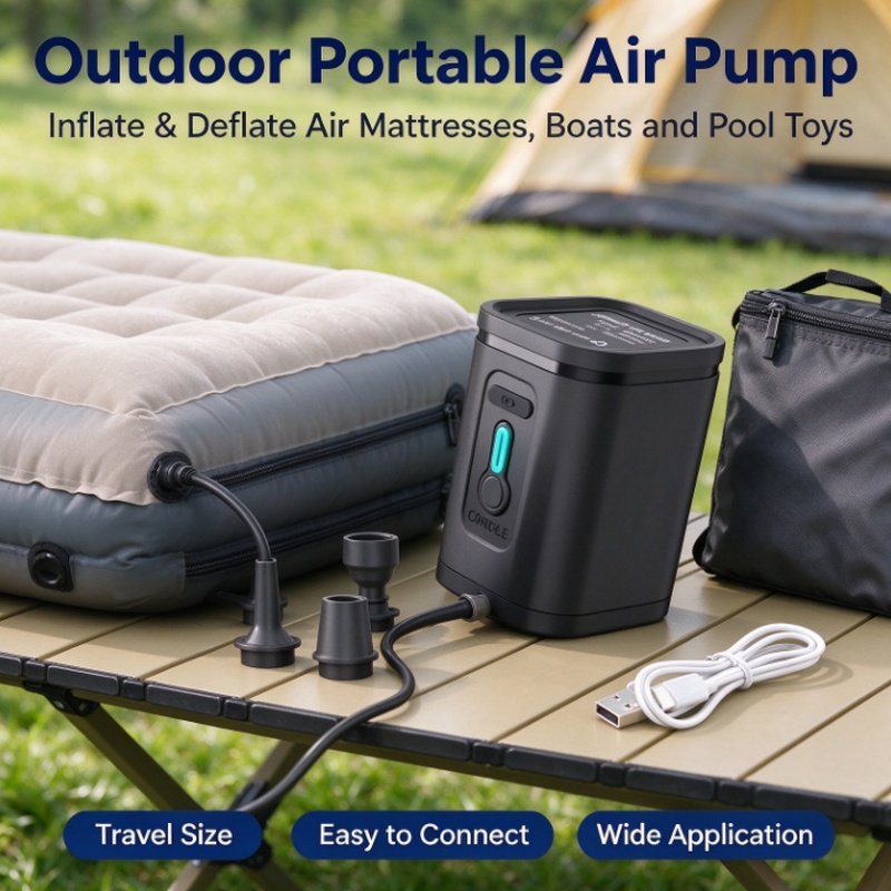 Inflatable Boat Electric Pump - USB Rechargeable Mini Air Pump, 1200mAh
