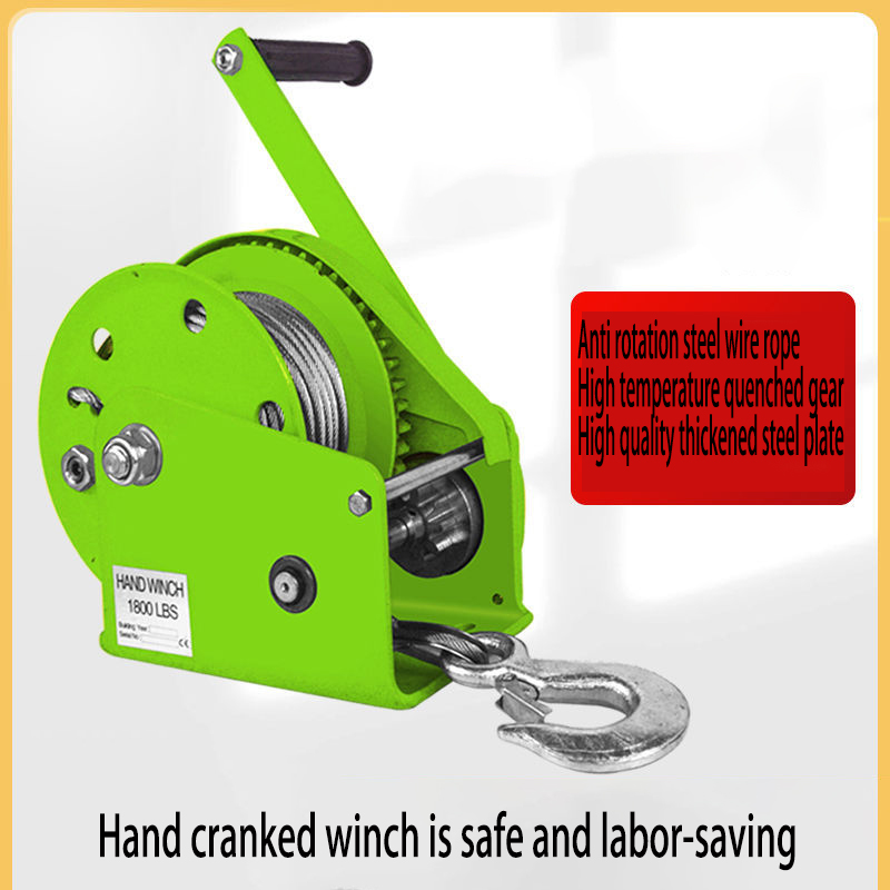 Boat Trailer Winch Strap - Manual Winch Bidirectional Self-locking Hand-operated Winch