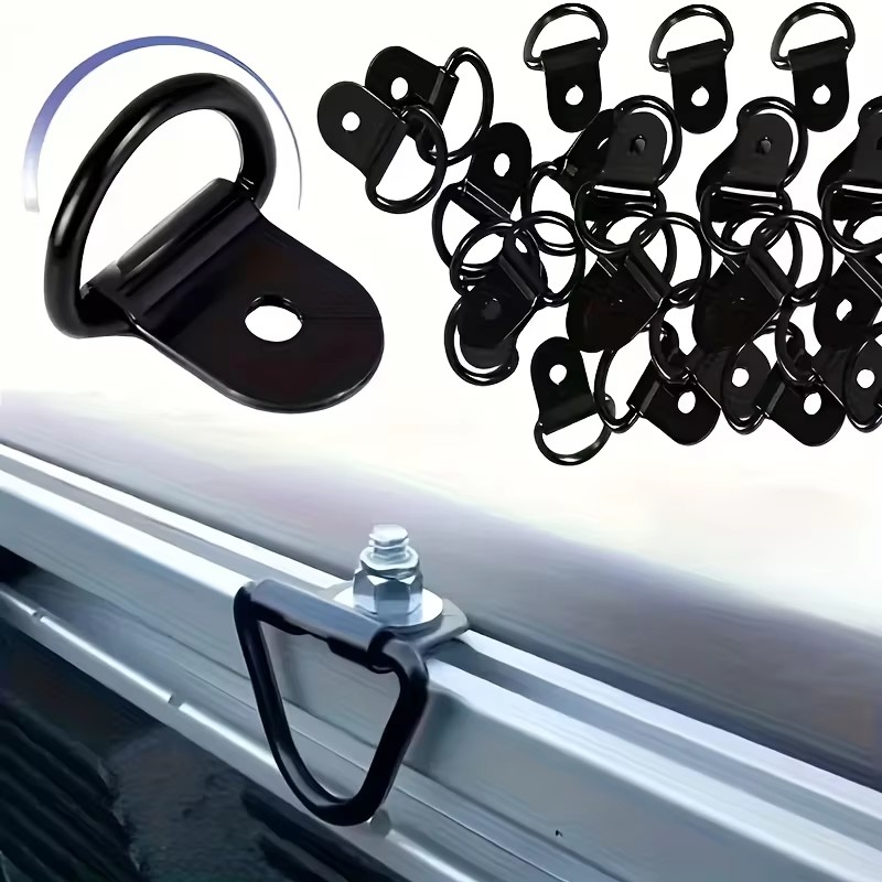 Boat Trailer Winch Strap - 10Pcs D Rings Tie Down Anchors