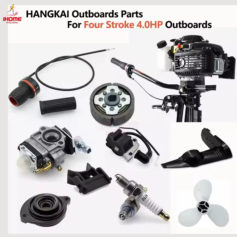 Electric Outboard Motor 3Hp - HANGKAI Four Stroke 4HP Parts for