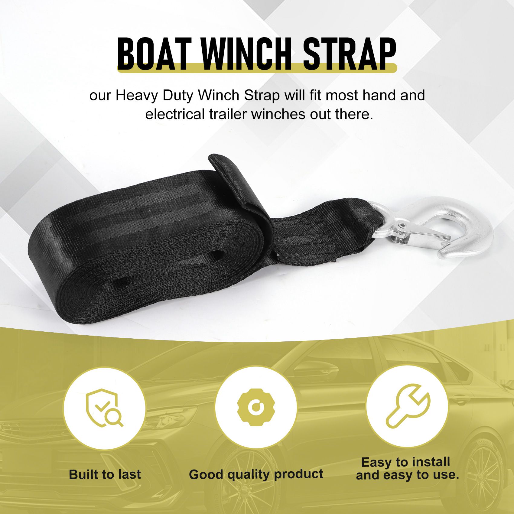 AEF5-Boat Trailer Winch Strap  - огляд і ціна Boat Trailer Winch Strap