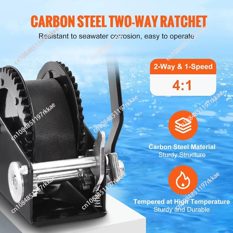 Hand Winch 2500 lbs Pulling Ca - огляд і ціна Boat Trailer Winch Strap