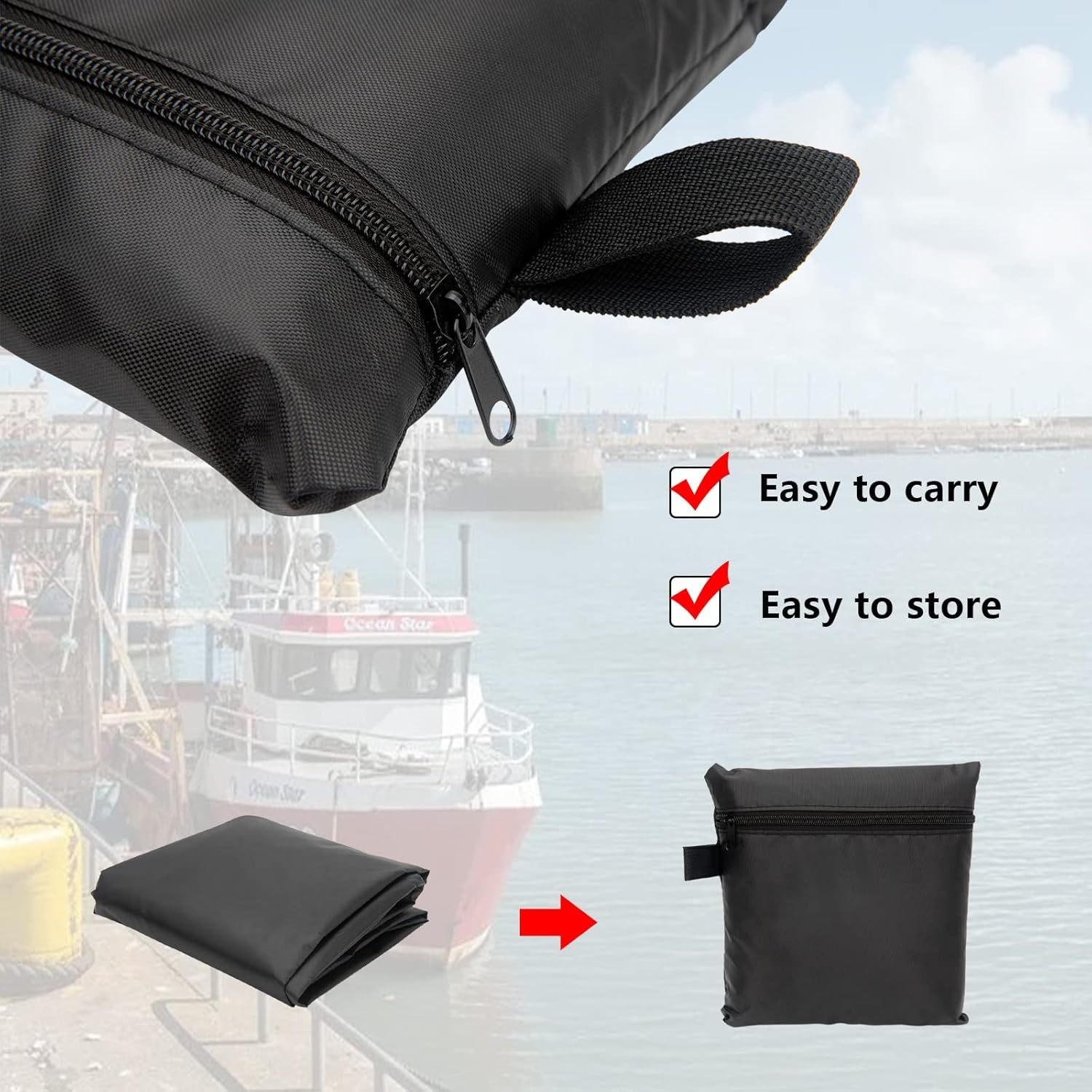 1pc Engine Boat Cover PA Water - огляд і ціна Outboard Motor Cover Waterproof
