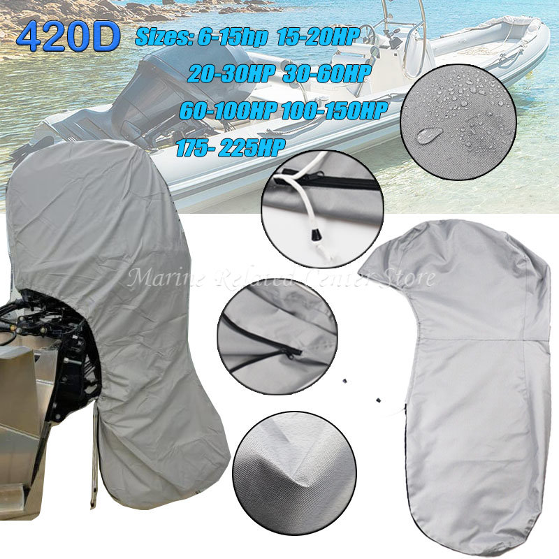 420D Grey 6-225HP Boat Full Ou - огляд і ціна Outboard Motor Cover Waterproof