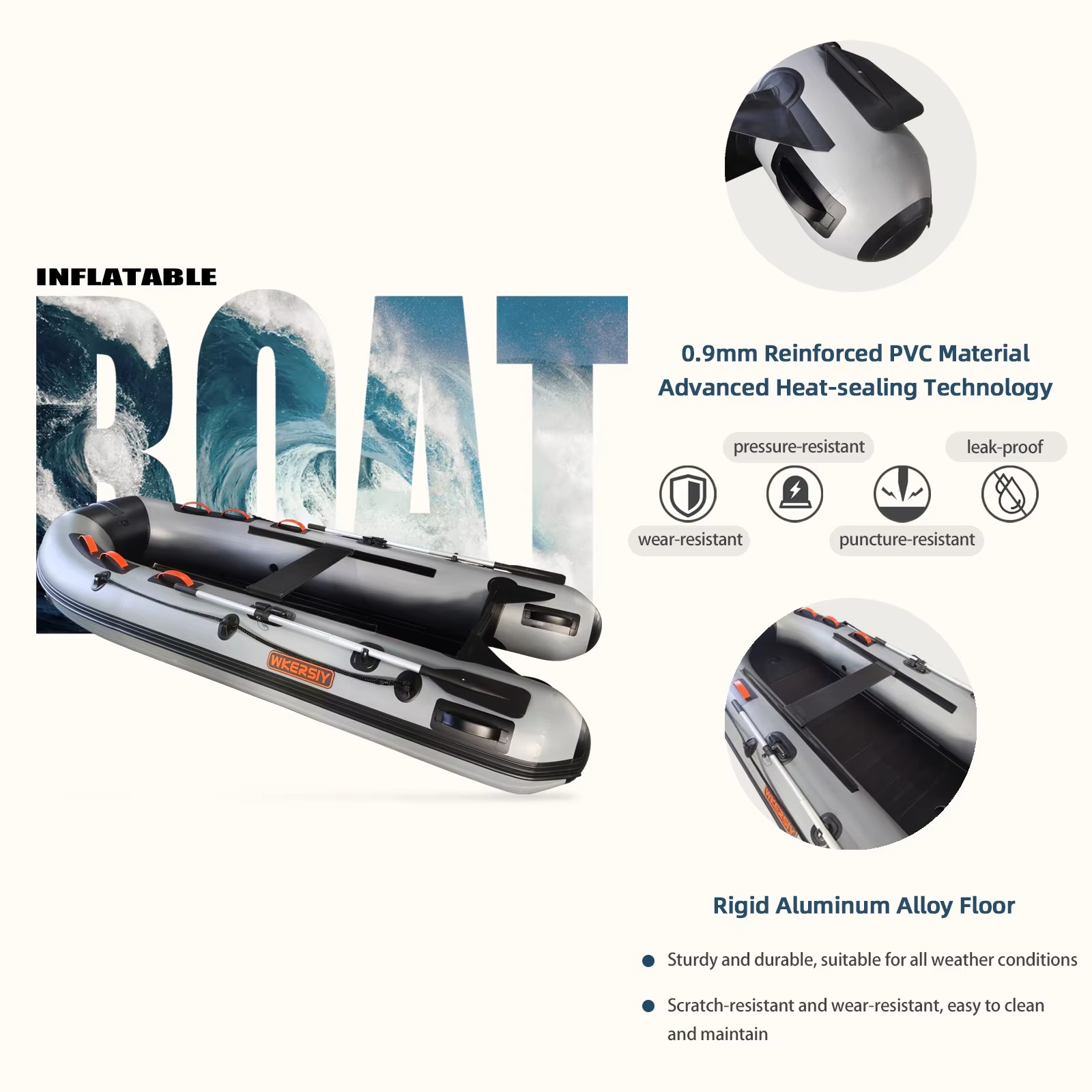 Sports 3.3m Aluminum Alloy PVC - огляд і ціна Inflatable Boat 3.3M Pvc