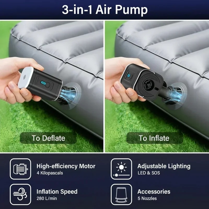 USB Rechargeable Mini Air Pump - огляд і ціна Inflatable Boat Electric Pump