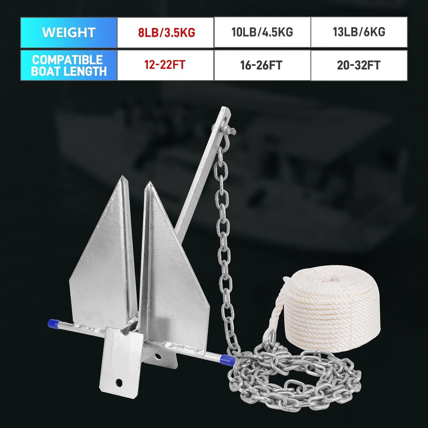 Heavy Duty Boat Anchors Kit Fl - огляд і ціна Boat Anchor Kit Galvanized