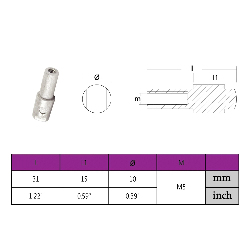 66M-11325 Anode for Yamaha Out - огляд і ціна Outboard Motor 9.9Hp 4 Stroke