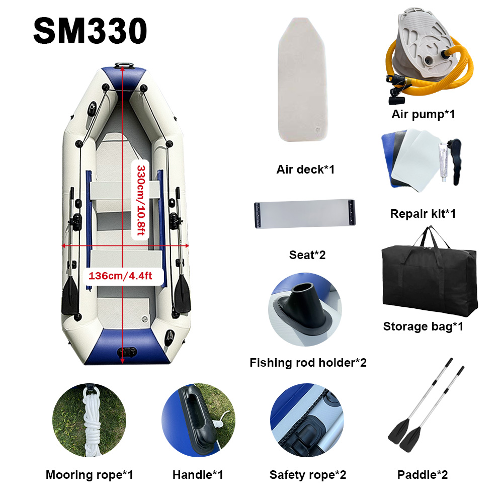 Inflatable PVC Boat Rowing Kay - огляд і ціна Inflatable Boat 3.3M Pvc