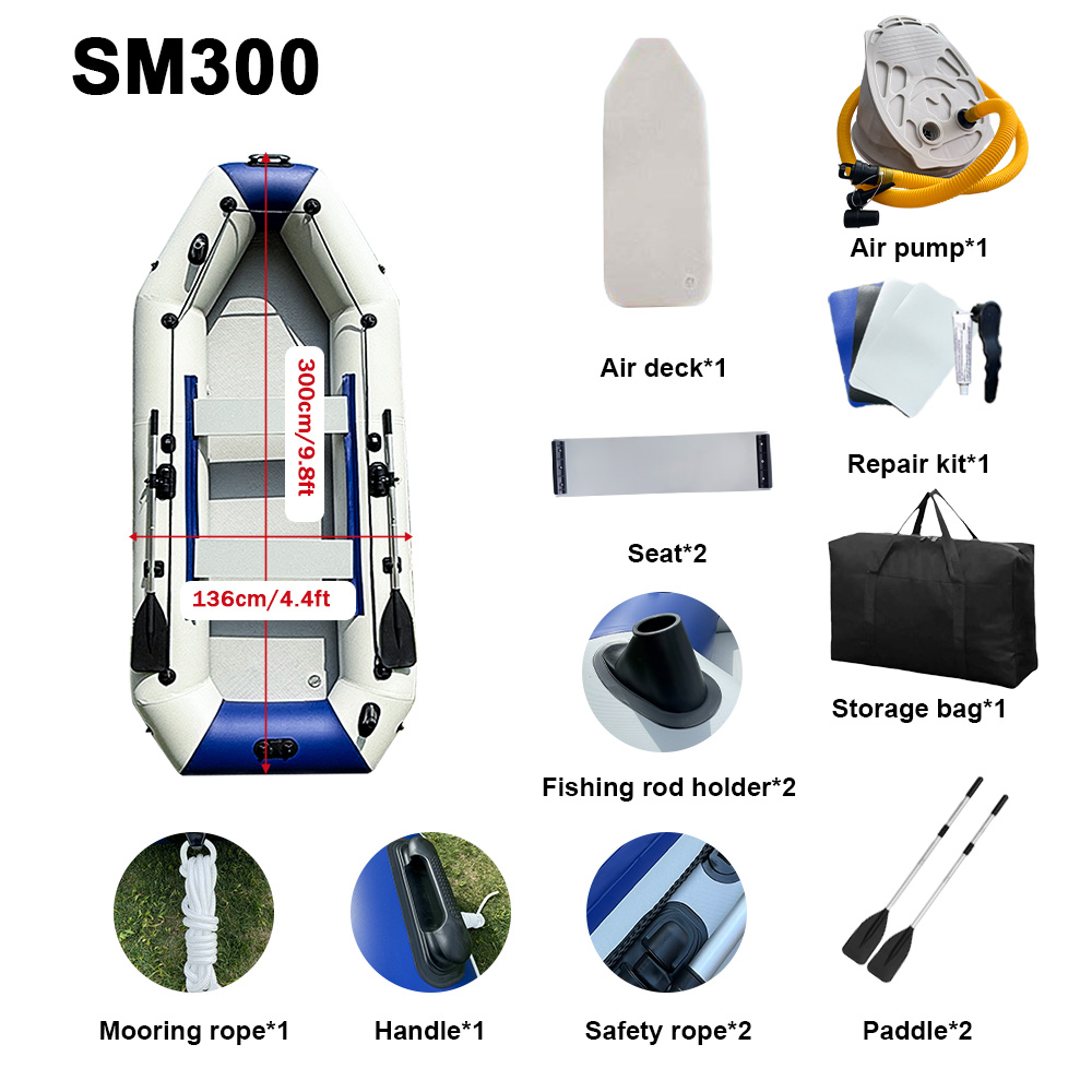 Inflatable PVC Boat Rowing Kay - огляд і ціна Inflatable Boat 3.3M Pvc