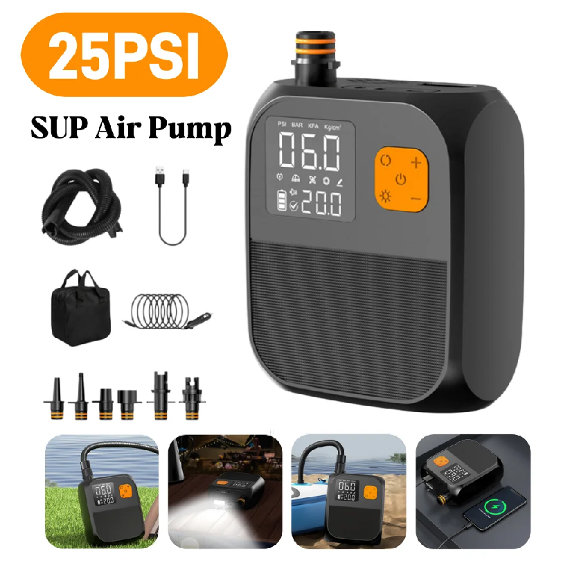 25PSI Electric SUP Inflation P - огляд і ціна Inflatable Boat Electric Pump