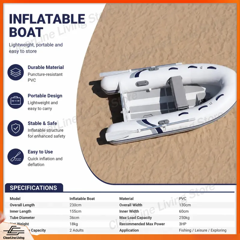 3M 3.3M Mini Inflatable Boat F - огляд і ціна Inflatable Boat 3.3M Pvc